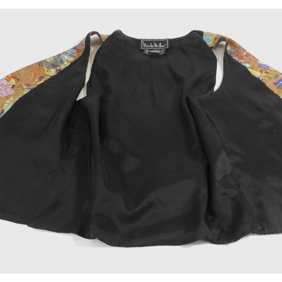 VTG Nicole Miller 1993 Vest Medium Egyptian Art to Wear Artsy Limited Edition - Picture 14 of 16
